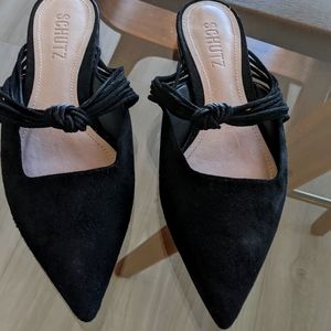 Schultz Black Suede Mule